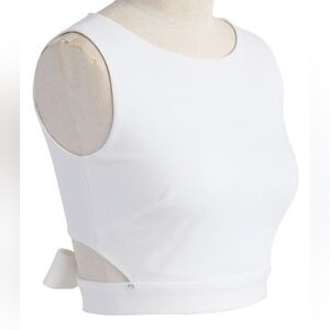 Bowknot crop top in white